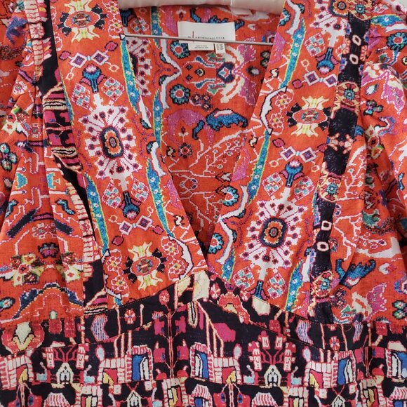 Vibrant Anthropologie maxi dress - Picture 3 of 4